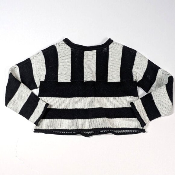 Tea Collection Striped Cardigan Knit Sweater Girls Small 4-5 - Picture 2 of 5